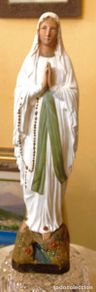 Antiquités: Virgen De Lourdes Firmada Corneille Toulouse Medidas 33CM